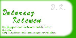 doloresz kelemen business card